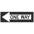 National Marker Co NMC Traffic Sign, One Way Arrow Left, 12in X 36in, White TM508J